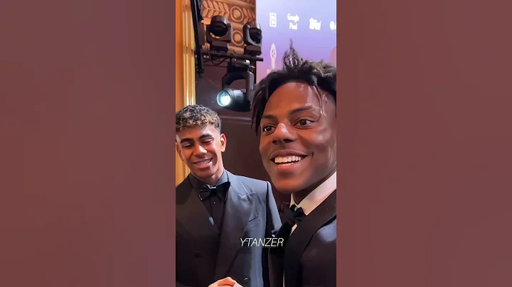 ishowspeed arrives at the Ballon d'Or and meets Lamine Yamal #ytanzer #shorts