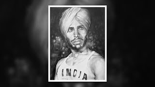 A tribute to legend Milkha Singh | Step by step Flying Sikh portrait drawing