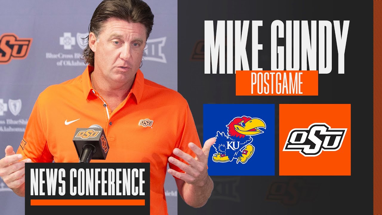 mike gundy kansas 2021 postgame news conference youtube
