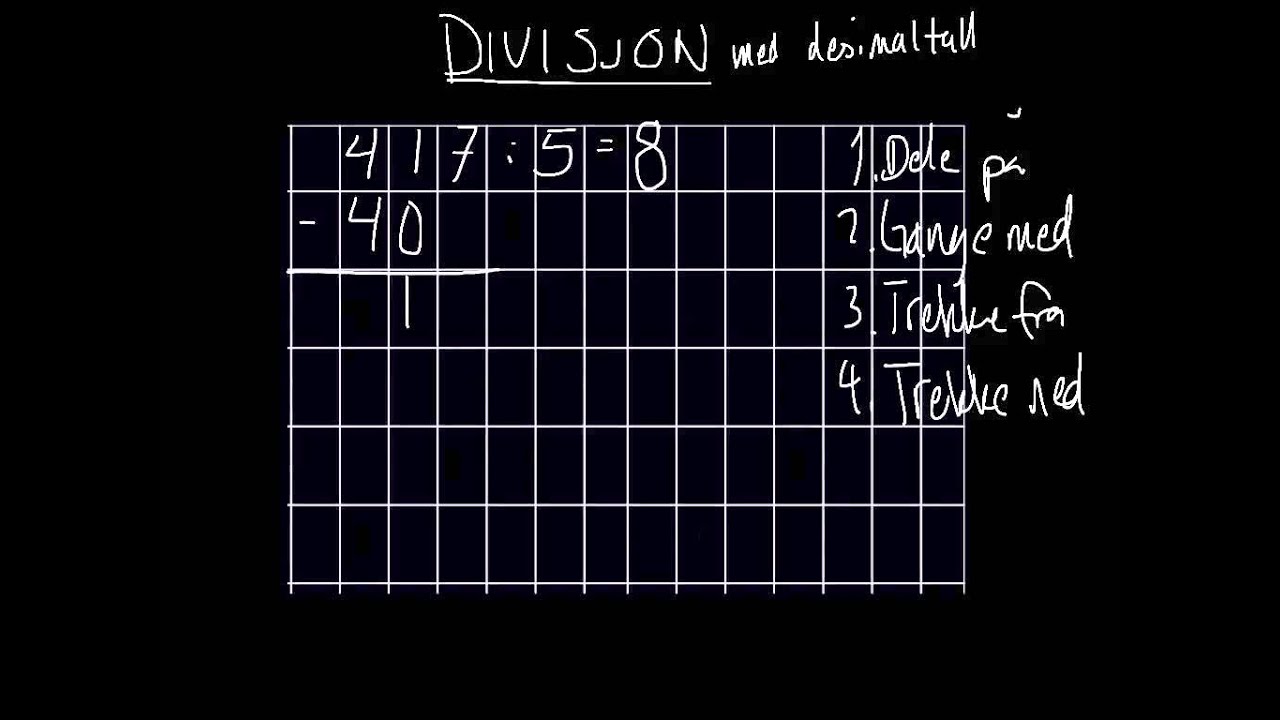 Divisjon med desimaltall i svaret