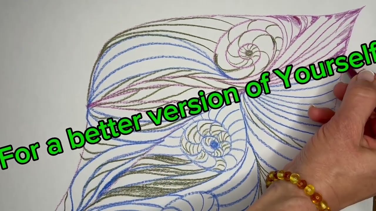 Calming abstract drawing/watercolor expression to free you, to let go of the Old version of You