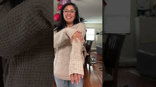 My thoughts about this Chuncky casual waffle knit pullover sweater #libsorge #sweater #amazonfinds