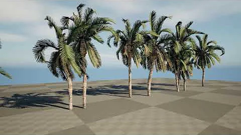 Palm Animation done with unreal engine, with 3d model files link