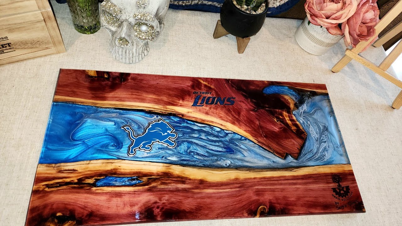 Resin Solutions by Sergio Dinaro - Intro Video Making a Detroit Lions 🦁 Serving Tray