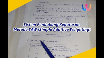 Sistem Pendukung Keputusan : Metode SAW (Simple Additive Weighting)
