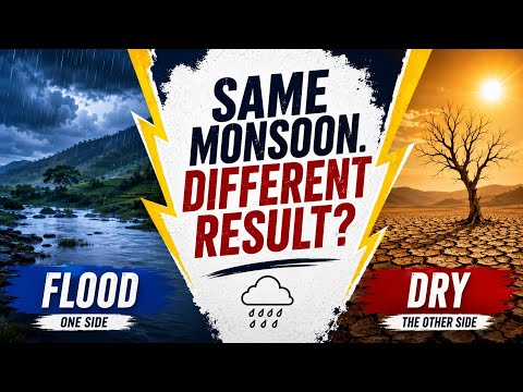 Why Does the Indian Monsoon Bring Heavy Rain to Some Places While Others Stay Dry?#monsoon #flood 