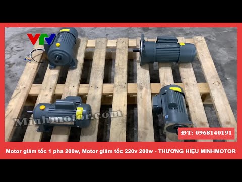 Video Motor giảm tốc 1 pha 200w, Motor giảm tốc 220v 200w,... - youtube