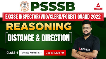 Distance & Direction #1 | Reasoning Class For PSSSB VDO, Clerk, Punjab Cooperative Bank 2022