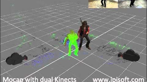 iPi Desktop Motion Capture with 2 Kinect - demo 1