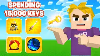 Spending 15,000 Keys on Free Key Event! | Blockman Go Bedwars screenshot 1