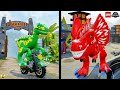 LEGO Jurassic World - Velociraptor Motoqueiro e Tiranossauro Rex