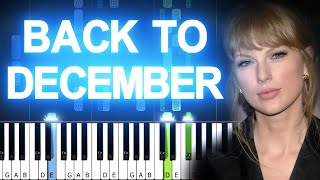 Taylor Swift - Back To December (Dan + Shay version) karaoke | Synthesia Piano Tutorial