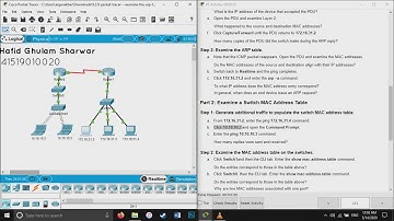 9.2.9 Packet Tracer - Examine the ARP Table