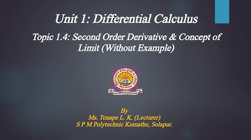 #MSBTE #Diploma #AppliedMathematics #Unit1 #1.4 Second Order Derivative