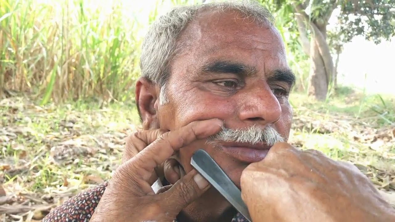 ASMR Fast & Aggressive Shave 🪒 Stone + Iron Old Method