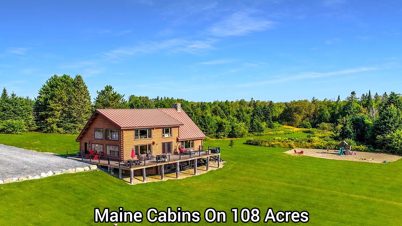 Maine Farmhouse On 108 Acres | ME Real Estate | Log Home | Old Houses For Sale | Tillable