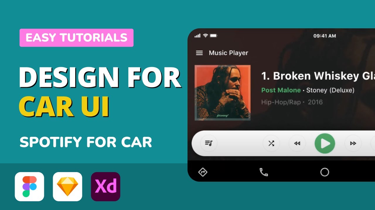Learn UI Design with Adobe XD | Car Interface Design Tutorial - YouTube