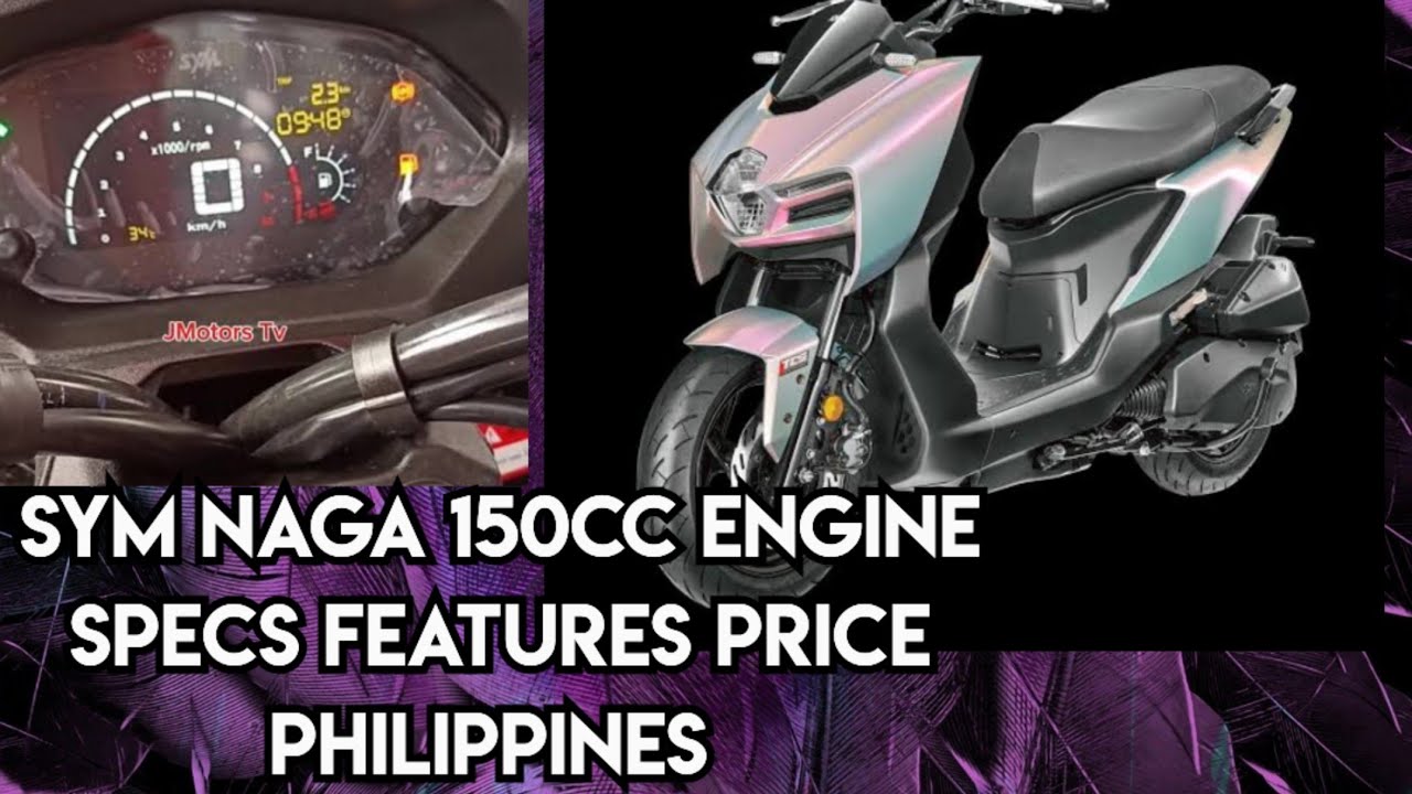 Новый скутер Sym Naga 2025 года, характеристики двигателя 150 куб. см, цена (Филиппины).