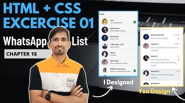 HTML + CSS Excercise: WhatsApp Chat List | Web Development Tutorial for Beginners, Chapter 18