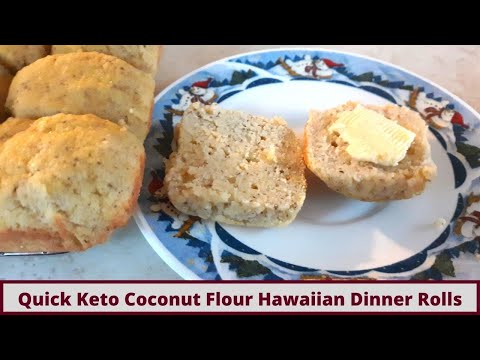 Quick Keto Coconut Flour Hawaiian Dinner Rolls (Gluten and Yeast Free)