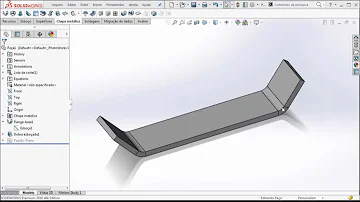 Como fazer uma dobra no Solidworks?