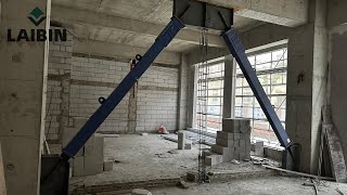 BRB (Buckling restrained brace) installation process ：Seismic isolation system,damper system