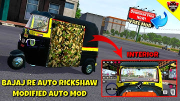 Bus Simulator Indonesia - Modified Bajaj Autorickshaw Mod Download Link -Android Gameplay FHD 780