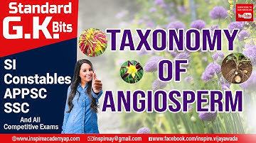 Important Bits On Taxonomy Of Angiosperms For RRB,SSC,APPSC,Etc.. By Inspire Academy.