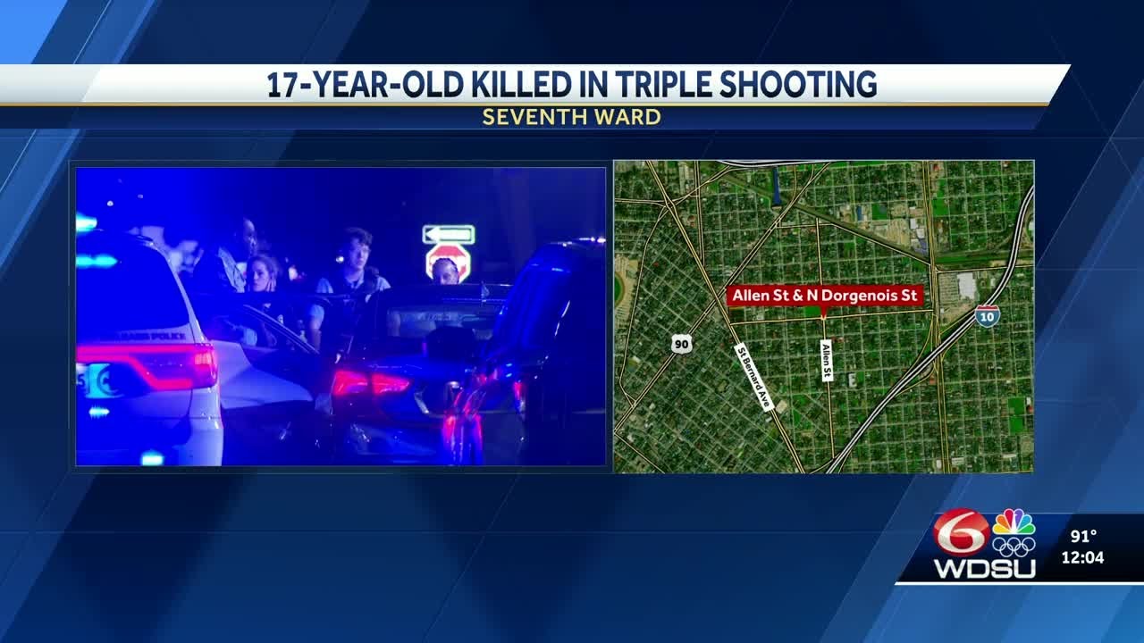 New Orleans 17-year-old shot and killed in triple shooting - YouTube