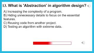 T Level Digital: Algorithm Design (Area 1) Practice Questions