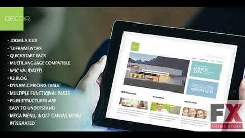 Preview Decor Multi Purpose Joomla Responsive Template TFx