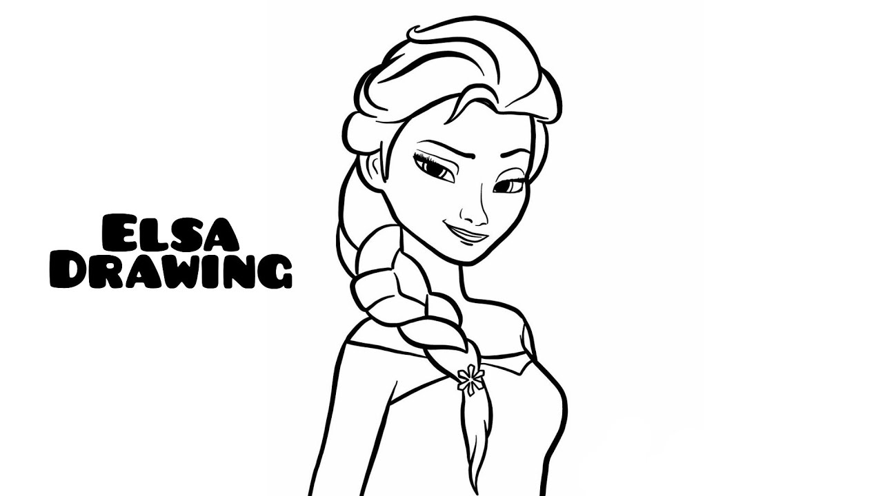 Elsa Drawing |Step By Step Drawing for Kids | Easy Elsa Drawing ...