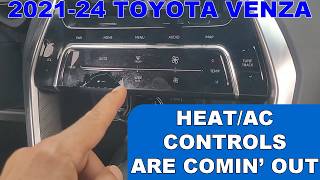 How To Remove 2021-2024 Toyota Venza Heat/AC Controls/Radio Controls.