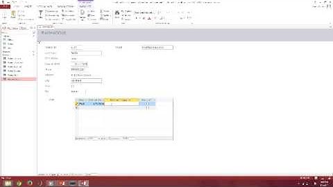 Access 2013 Form and Subform