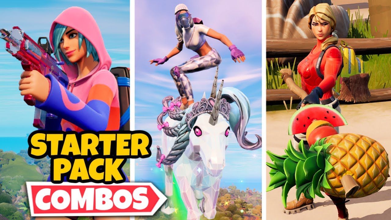 Top 10 COMBOS for STARTER PACK Skins! - Fortnite