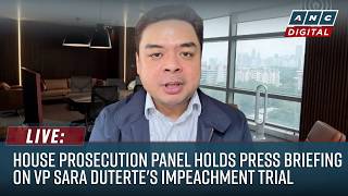 LIVE: House Prosecution Panel holds press briefing on VP Sara Duterte's Impeachment Trial