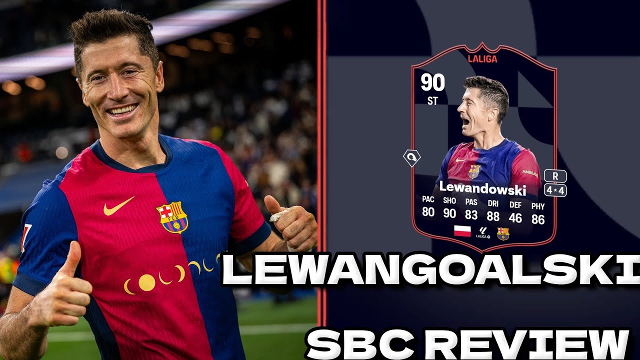 LEWANGOALSKI POTM DE LA LIGA ¿ES BUEN SBC? / REVIEW ROBERT LEWANDOWSKI SBC POTM 90