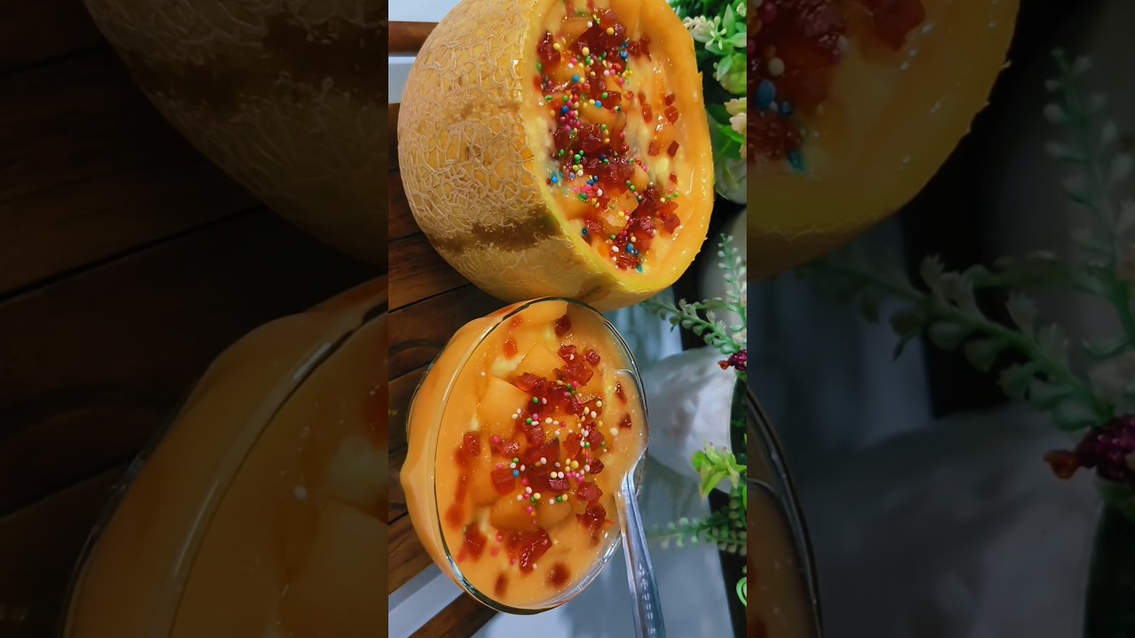 summers special muskmelon punch easy recipe🍈