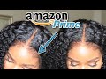 Wigs For Natural Hair Girls On AMAZON PRIME?? 😮 | Kinky Curly Edge Lace Wig | TwinGodesses | UNice