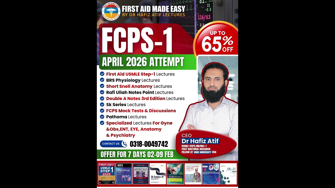 💥 FCPS-1 APRIL ATTEMPT 2026 PLAN | UPTO 65% OFF (02-09 Feb) | First Aid Made Easy Platform