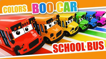 Super School Bus Parade 🚍 Learning ABC & Colors | BOO CAR