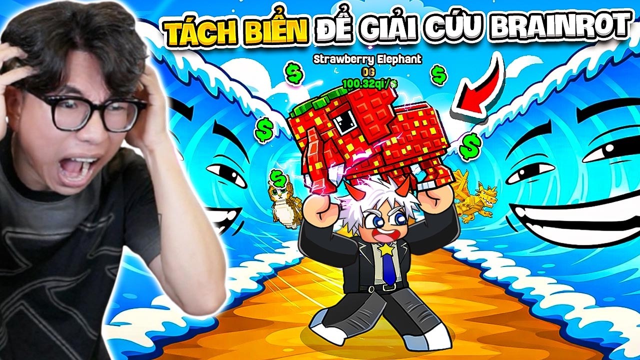 BI HUỲNH CHIA CẮT BIỂN GIẢI CỨU BRAINROT TRONG ROBLOX