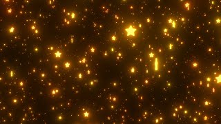 Flying Through Sparkling Bright Golden Glowing Spinning Tiny Stars 4K UHD 60fps 1 Hour Video Loop