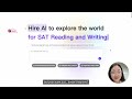 The Only SAT Prep AI Tool: AI-Generated SAT Courses with Hireai.ai｜AI-Powered Study Plan