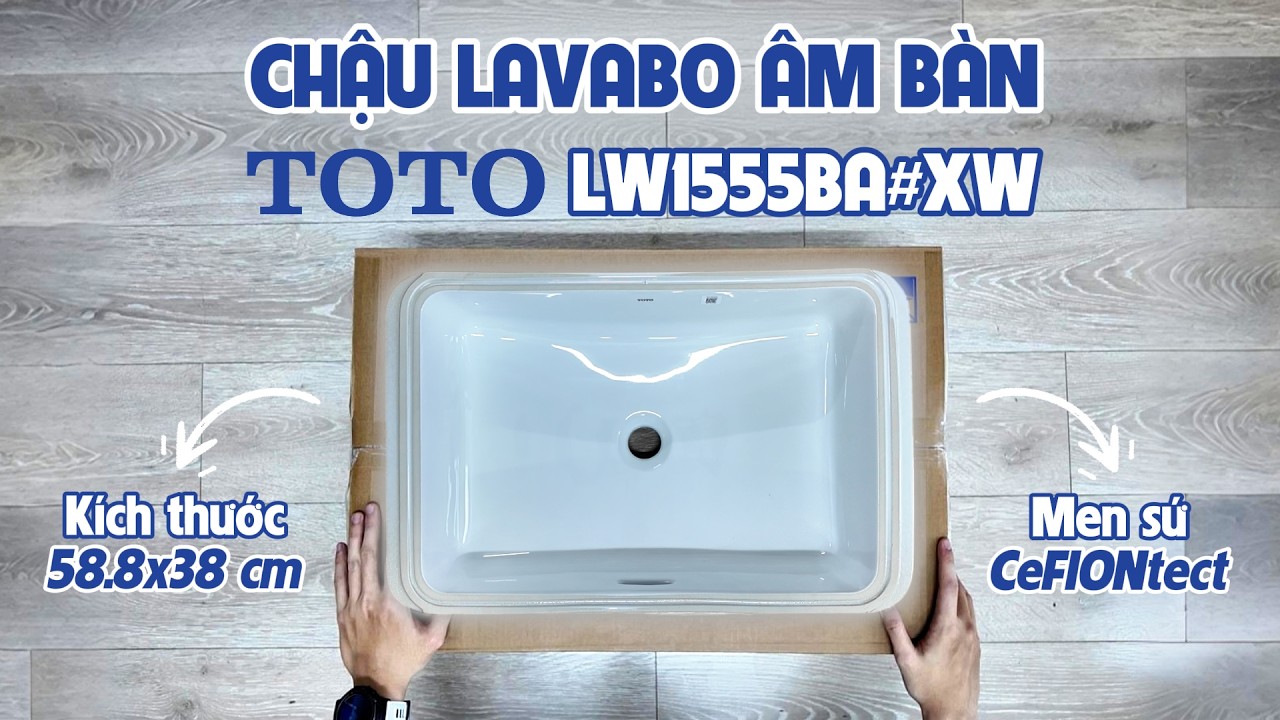 Chậu rửa mặt lavabo âm bàn TOTO LW1555BA#XW