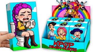 💖Paper DIY💖 Unboxing HUNTRIX RUMI Story Bad Toilet Box 🎵️ 🚽 KPOP DEMON HUNTERS FUNNY BOX