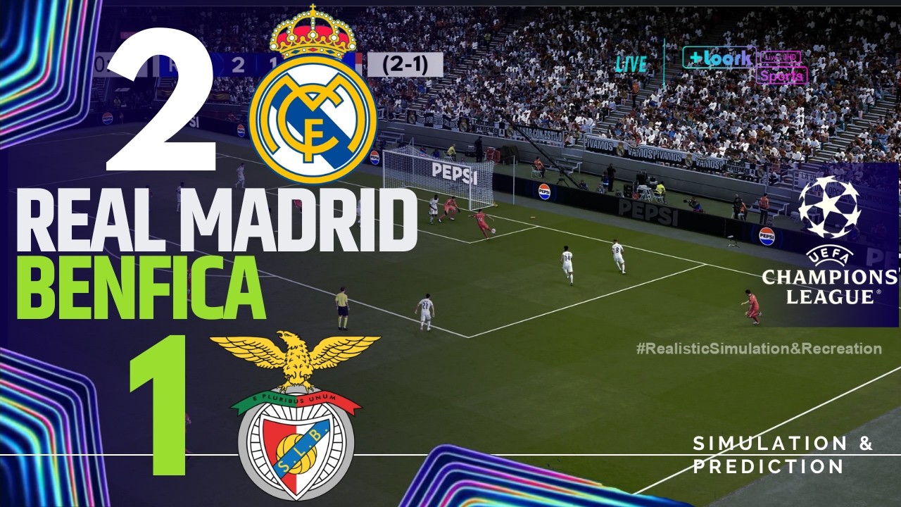 REAL MADRID vs. BENFICA 🔴 | UEFA CHAMPIONS LEAGUE 25-26 | Simulación/Recreación