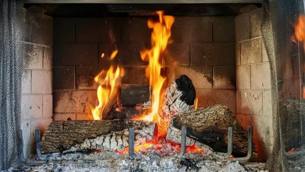 Live Bonfire Ambience winter | 🔥 Cozy Fire Sounds | ❄️ Winter Night Relax | Sleep, Stress Relief