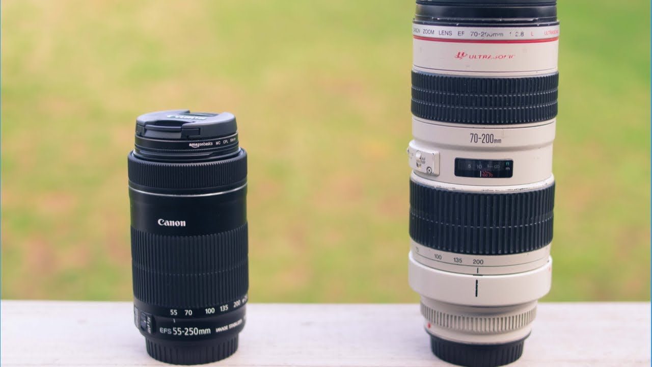 Canon 55 250 Stm Vs 70 300 Is Usm Pro镜头为什么Pro：佳能70-200mm F2.8L USM vs 55-250mm IS STM - YouTube