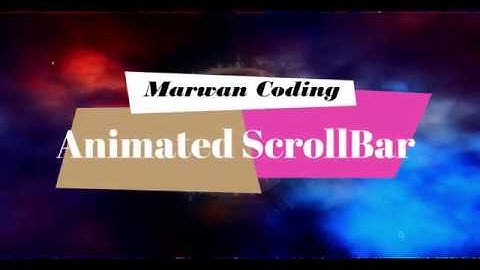 Jquery animated scroll bar | animated scroll bar in Jquery | Marwan Coding